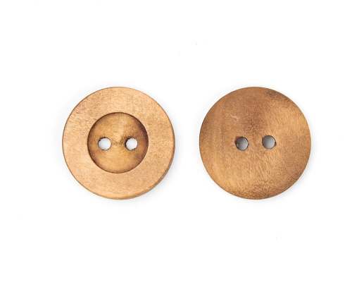  Пуговицы деревянные, арт. 0440/1, цв. Светлый бук, 40L-25мм/1000шт  ТриКатушки