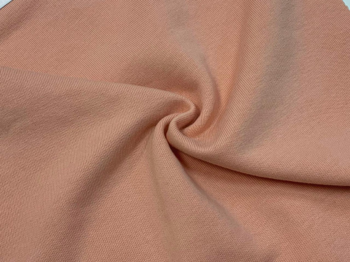  Ткань Футер 3-х нитка г/к петельный 320гр.кв.м, 80% Хб + 20% ПЭ, пенье, цв. Персик  ТриКатушки