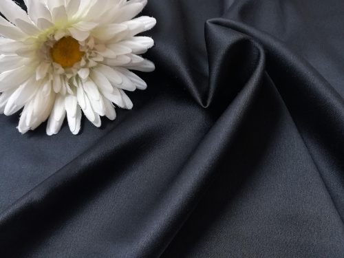  Ткань 2125 Атлас Стрейч Русский (пр-во Китай), цв. 999  ТриКатушки