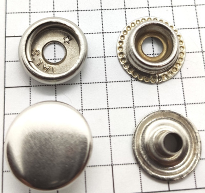  Кнопка 15мм №61 сталь цв. Никель (уп 720шт) Tals(Турция)  ТриКатушки