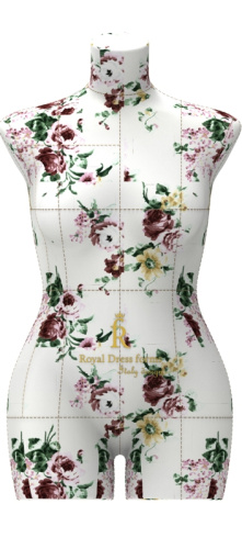  Портновский манекен Monica, Женский, р.44, цв. Цветы, на подставке "Милан"  ТриКатушки