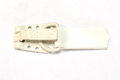  Крючок шубный кожзам "МН" S-801 молочный (упаковка 200 штук)  ТриКатушки