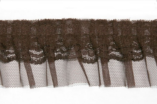  329 коричневый РЮШИ ширина 45мм (намотка 25 ярдов = 23 метра)  ТриКатушки