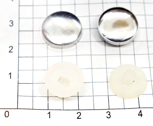  Заготовки для обтяжки пуговиц №24-15 мм белый(уп.20шт) "Proknopka"  ТриКатушки