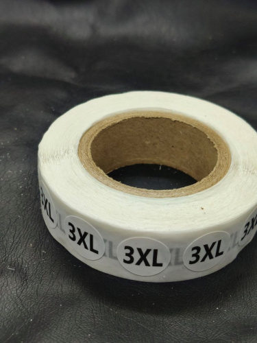  Размерник-наклейка на бумаге 3XL (рул.1000шт)  ТриКатушки