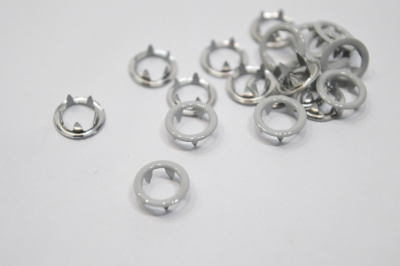  Кнопка рубашечная (кольцо) 9,5 мм - эмаль 521/1440 шт., цв. св.серый TALS  ТриКатушки