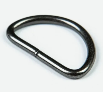  Полукольцо металлическое 25мм цв. Черный Никель  (фас.10/100/500/1000шт.)  ТриКатушки