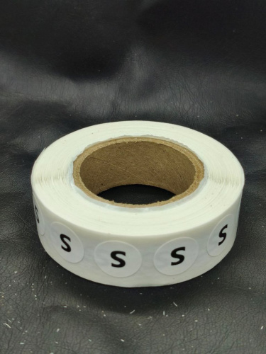  Размерник-наклейка на бумаге S (рул.1000шт)  ТриКатушки