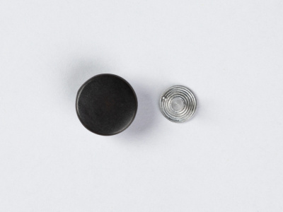  Джинсовая пуговица стабильная 17 мм - гладкая (сталь) цв. оксид/1000 шт  ТриКатушки