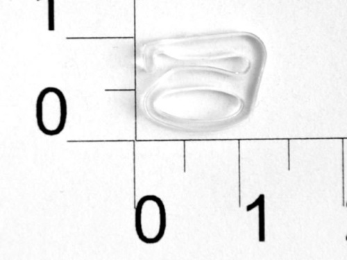  Крючок для бюстгальтера Пластик 809Т прозрачный ш.8мм (уп.50 шт.) "Proknopka"  ТриКатушки