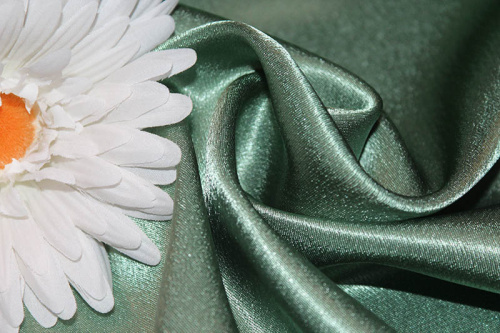  Ткань 2000 Крепсатин, ш.150см., №614 светло-зеленый  ТриКатушки