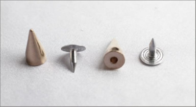  064-F золото Хольнитены декоративные "металл" d=7мм (упаковка 500 штук)  ТриКатушки