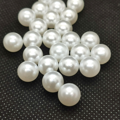  Жемчужина (Бусинка) 10 мм уп.500гр.( 950 шт +/-) без Шипа цв.Белый Жемчуг  ТриКатушки