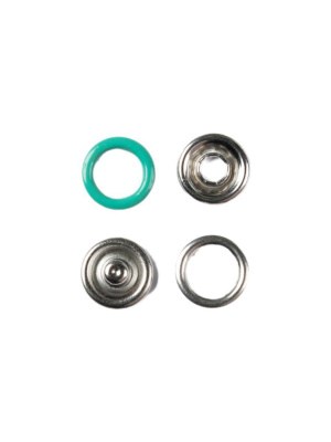  Кнопка рубашечная (кольцо) 9,5 мм - эмаль 254/1440 шт., цв. бирюзовый TALS  ТриКатушки