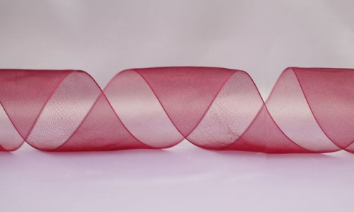  1024 Лента органза 25мм (намотка 50 ярдов = 45 метров)  ТриКатушки