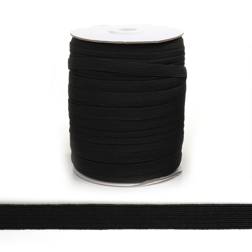  Резинка (продёжка) тип F 10 мм черная (рул. 100 м)  ТриКатушки