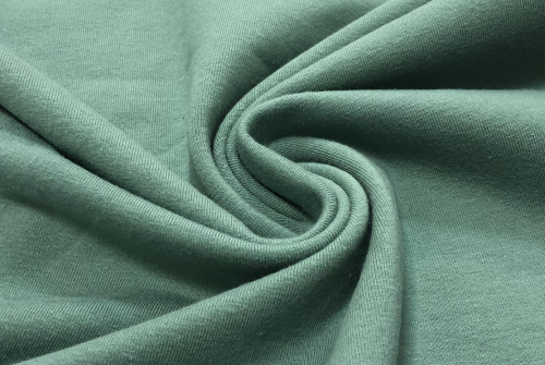  Ткань Кулирная гладь г/к с/л, 210гр.кв.м, 92% Хб + 8% лайкра, пенье, цв. Зеленый гранит  ТриКатушки