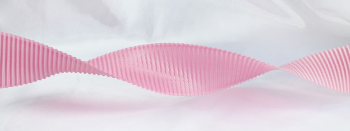  Лента "гофре" атласная арт. 3077 ширина 40 мм (упаковка 15 метров) цв.розовый  ТриКатушки