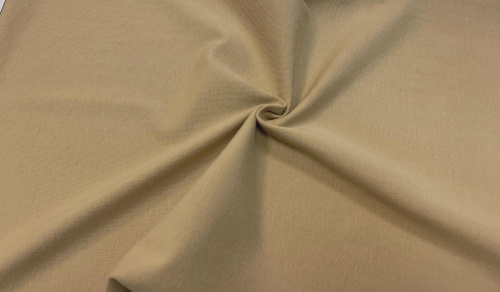  Ткань Футер 2-х нитка г/к с/л петельный, 245гр.кв.м, 95% Хб + 5% лайкра, пенье, цв. Песок  ТриКатушки