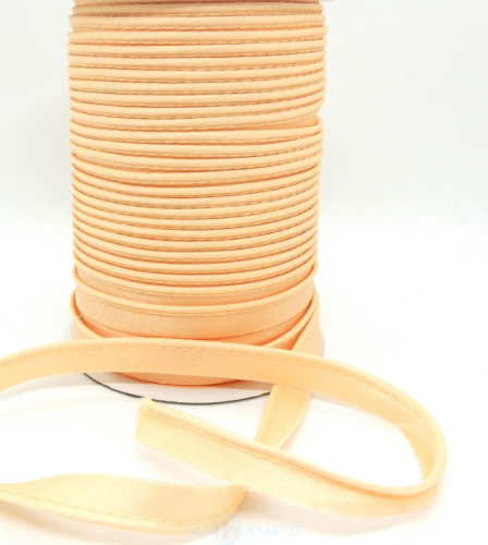  Кант атласный 12 мм 72 ярд. № 111 Персиковый  ТриКатушки