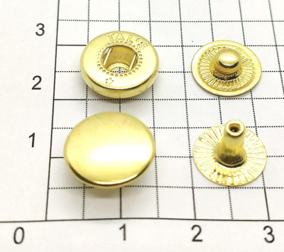  Кнопка Альфа 12,5мм сталь цв. Золото (уп 720 шт) Tals(Турция)  ТриКатушки