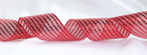  Лента для подарков "Стрела-40" арт.С3688Г17/10 ширина 40мм (упаковка 25 метров) цв.красный  ТриКатушки