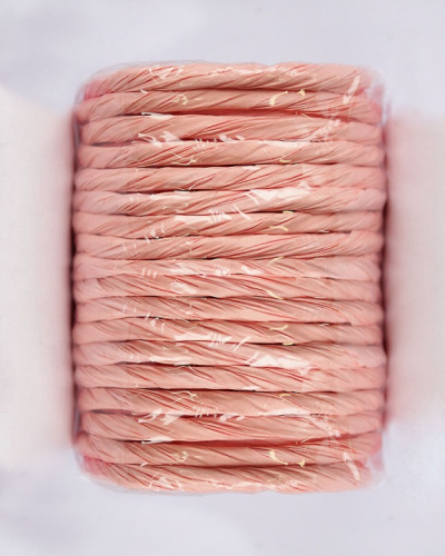  Шнур для упаковки "бумага" 5мм (упаковка 14 метров) цв. №12 персик  ТриКатушки