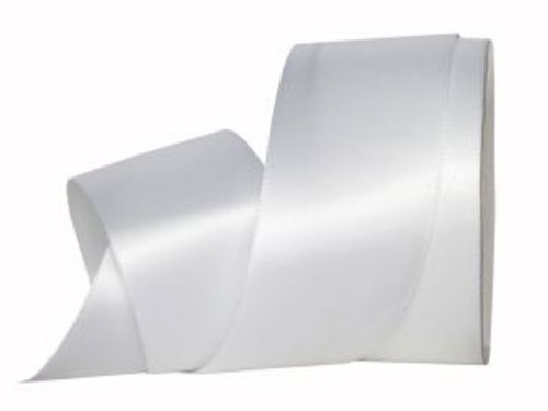  БЕЛЫЙ 50мм Лента атласная ДВУХСТОРОННЯЯ (рулон 36 ярдов = 32,9 метров)  ТриКатушки