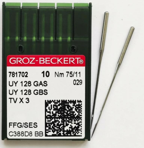  Игла Groz-beckert UYx128 GAS FFG/SES № 70/10  ТриКатушки