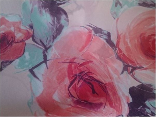  Ткань Шифон ПРИНТ ш.150см.,2010 цвет №117  ТриКатушки