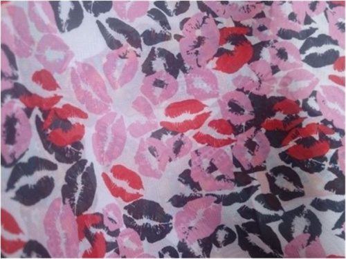  Ткань Шифон ПРИНТ ш.150см.,2010 цвет №4  ТриКатушки