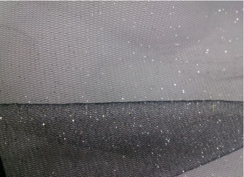  Ткань 5027 Сетка с блеском, №999 черный  ТриКатушки