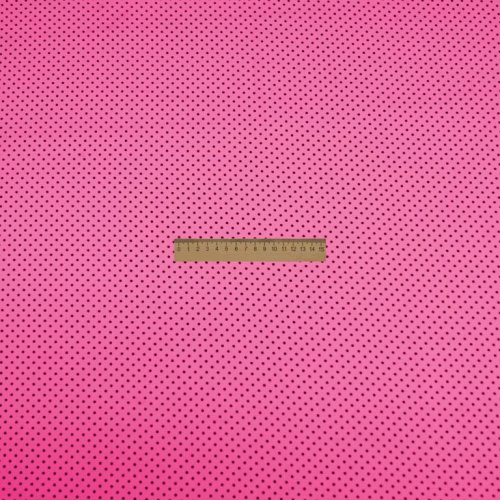  Ткань Кашибо горох 0,3см розовый/черный арт. 5035  ТриКатушки