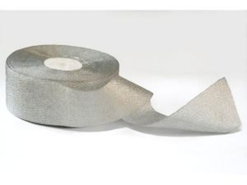  Лента метализированная 50мм (рулон 36 ярдов) серебро  ТриКатушки