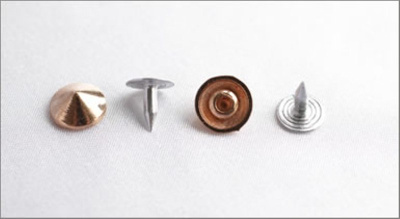  072-F золото Хольнитены декоративные "металл" d=9мм (упаковка 500 штук)  ТриКатушки