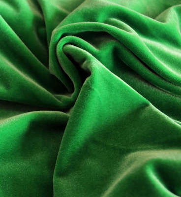 Ткань 3005 Бархат стрейч, ш.150см., №607 зеленый