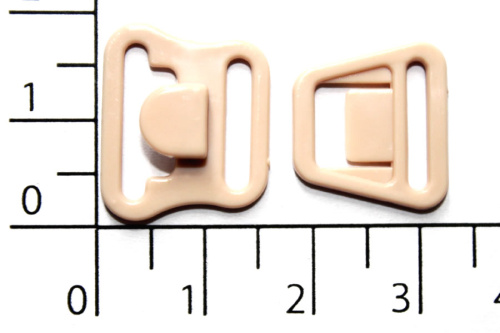  14С бежевый 12мм Застежки пластик для бюстгальтера (упаковка 1000 штук)  ТриКатушки