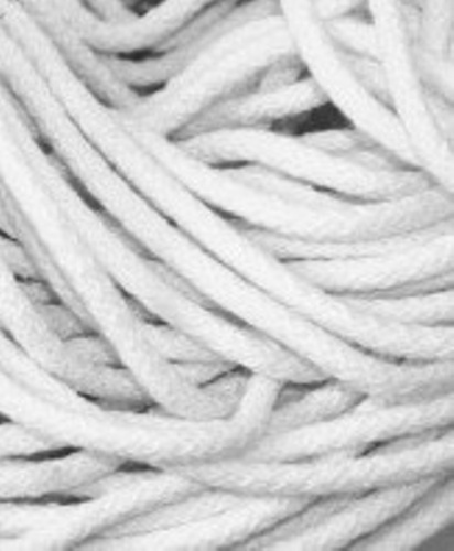 Шнур хлопчатобумажный круглый 5 мм(уп.100 м.) цв. №2001 Белый  ТриКатушки