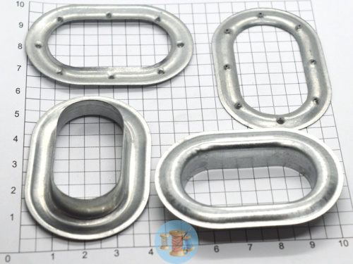  Розн.уп. Люверсы овальные 42х22 мм( уп.10 шт.)  ТриКатушки