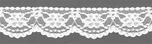  624 белый кружево-капрон 30мм (намотка 27,43 метров)  ТриКатушки