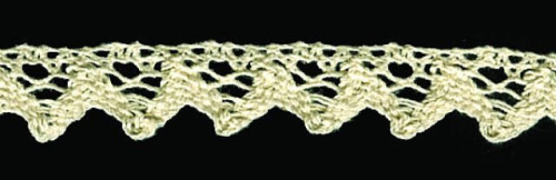  0109F бежевый кружево вязанное 18мм (намотка 20 ярдов = 18,3 метров)  ТриКатушки