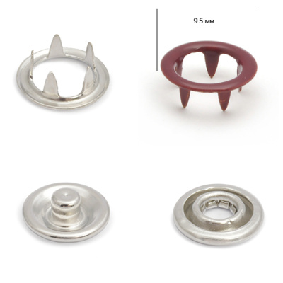  Кнопка рубашечная (кольцо) 9,5 мм - эмаль 177/1440 шт., цв. винный  NS  ТриКатушки
