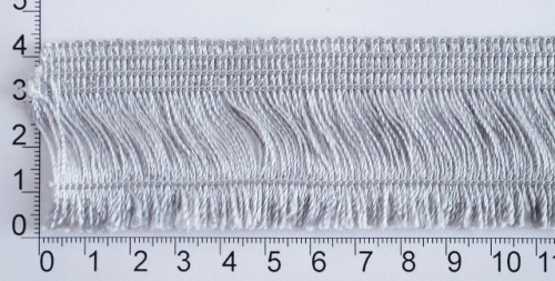 0390-0120 Бахрома 45мм (упаковка 50 метров) серебро  ТриКатушки