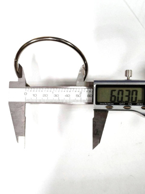  Кольцо металл 60х4 мм Никель ( уп.10/100шт.)  ТриКатушки