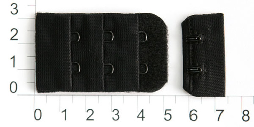  1/2 3х2 черный Застежки-крючки (упаковка 100 штук)  ТриКатушки