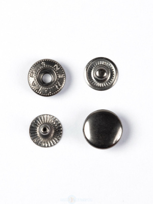  Кнопка Альфа 12,5мм сталь цв. Черный Никель  (уп 1440 шт) NewStar  ТриКатушки