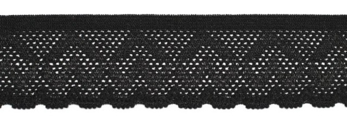  5332 черный резинка бельевая 27мм (намотка 144 ярда = 131,7 метра)  ТриКатушки