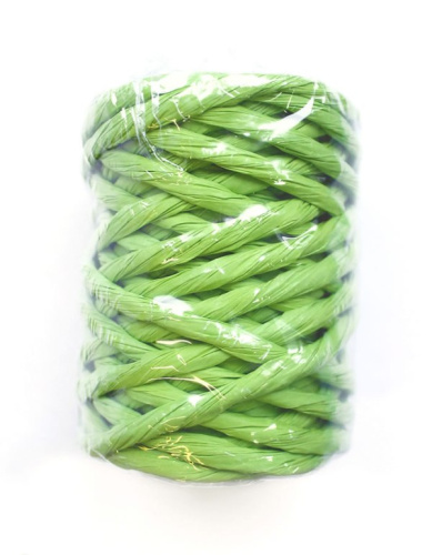  Шнур для упаковки "бумага" 5мм (упаковка 14 метров) цв. №26 салатовый  ТриКатушки