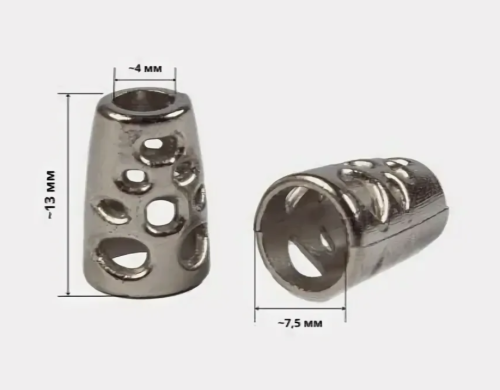  Наконечник для шнура (Колокольчик)  арт. L6 цв.Никель (уп.50/1000шт)  ТриКатушки
