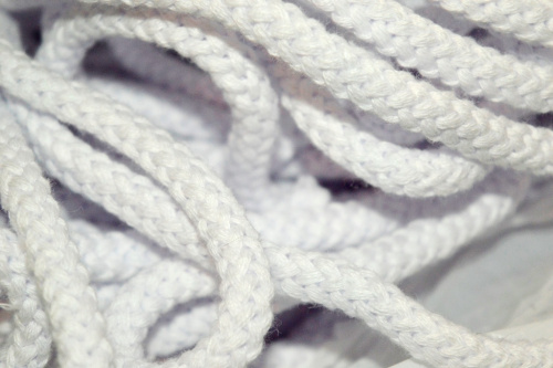  Шнур круглый без наполнителя 6008 ХБ (уп.100 метров) цв.отбеленный  ТриКатушки